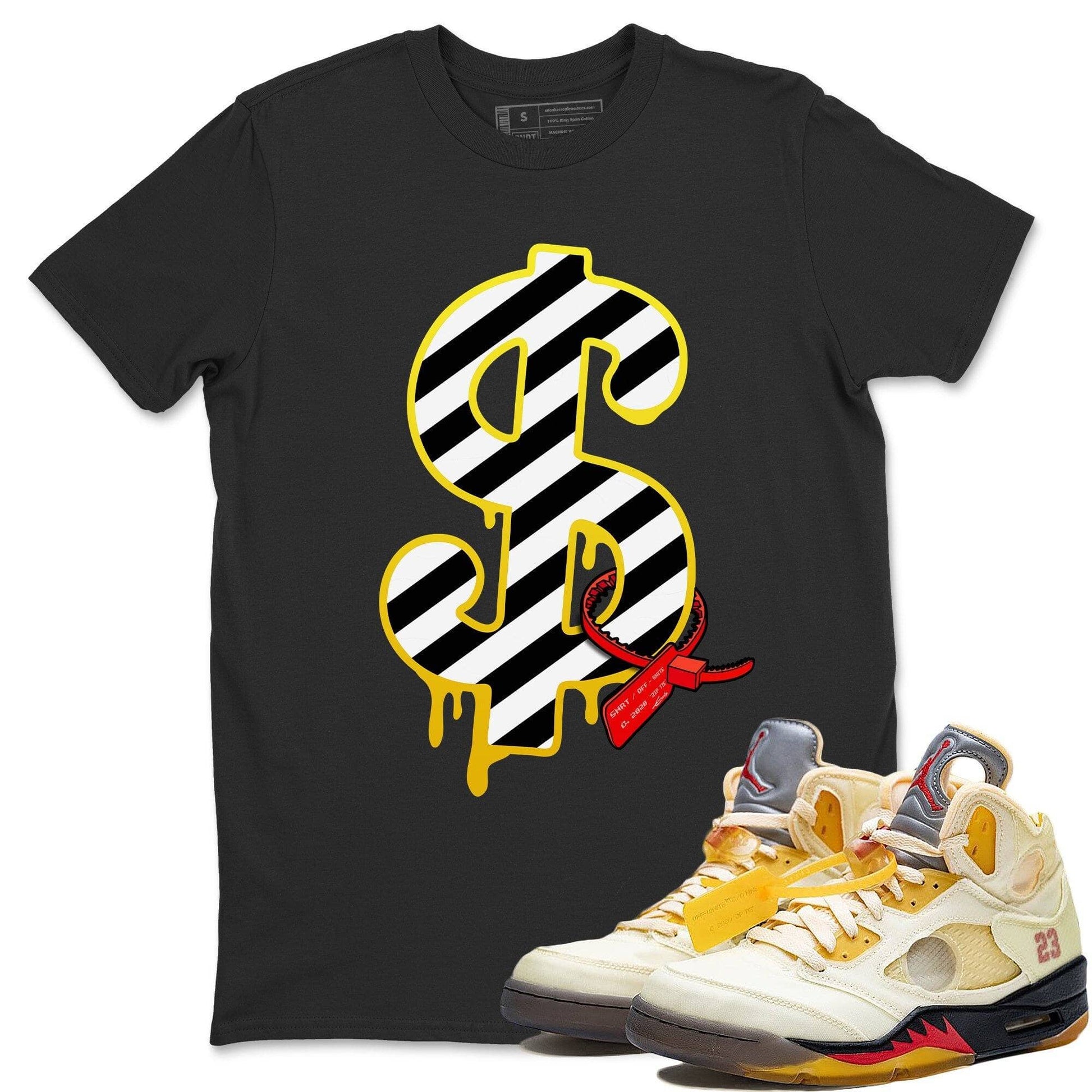 Jordan 5 OFF-WHITE Sail Sneaker Match Tees Dollar Sneaker Tees Jordan 5 OFF-WHITE Sail Sneaker Release Tees Unisex Shirts