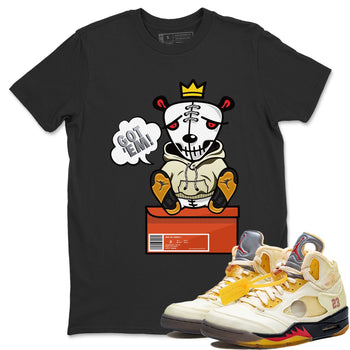 Jordan 5 OFF-WHITE Sail Sneaker Match Tees Got Em Sneaker Tees Jordan 5 OFF-WHITE Sail Sneaker Release Tees Unisex Shirts