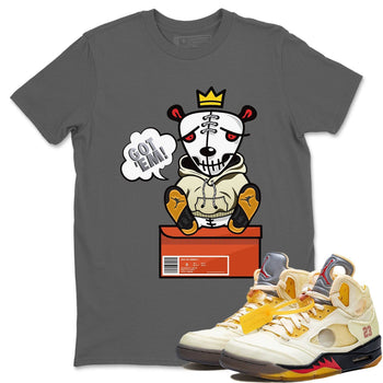 Jordan 5 OFF-WHITE Sail Sneaker Match Tees Got Em Sneaker Tees Jordan 5 OFF-WHITE Sail Sneaker Release Tees Unisex Shirts
