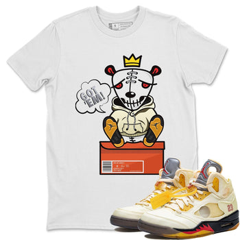 Jordan 5 OFF-WHITE Sail Sneaker Match Tees Got Em Sneaker Tees Jordan 5 OFF-WHITE Sail Sneaker Release Tees Unisex Shirts