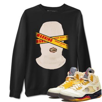 Jordan 5 OFF-WHITE Sail Sneaker Match Tees Warning Sneaker Tees Jordan 5 OFF-WHITE Sail Sneaker Release Tees Unisex Shirts