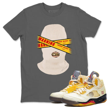 Jordan 5 OFF-WHITE Sail Sneaker Match Tees Warning Sneaker Tees Jordan 5 OFF-WHITE Sail Sneaker Release Tees Unisex Shirts