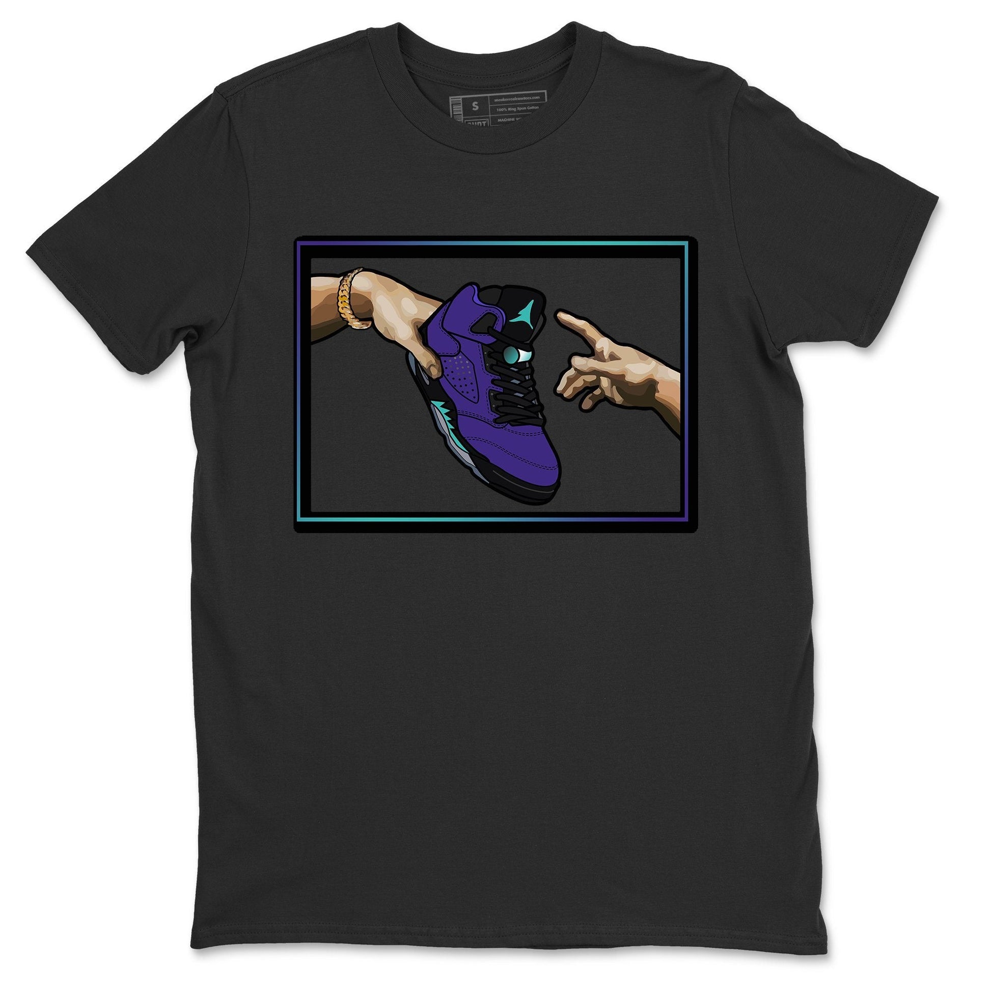 Jordan 5 Purple Grape Sneaker Match Tees Adam's Creation Sneaker Tees Jordan 5 Purple Grape Sneaker Release Tees Unisex Shirts