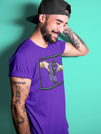 Jordan 5 Purple Grape Sneaker Match Tees Adam's Creation Sneaker Tees Jordan 5 Purple Grape Sneaker Release Tees Unisex Shirts