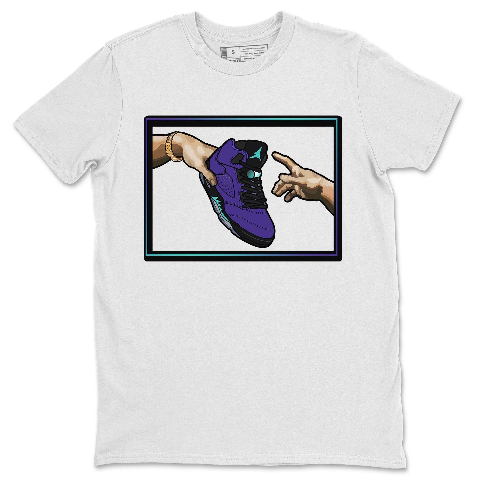 Jordan 5 Purple Grape Sneaker Match Tees Adam's Creation Sneaker Tees Jordan 5 Purple Grape Sneaker Release Tees Unisex Shirts
