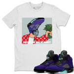 Jordan 5 Purple Grape Sneaker Match Tees Sneakerhead Meme Sneaker Tees Jordan 5 Purple Grape Sneaker Release Tees Unisex Shirts