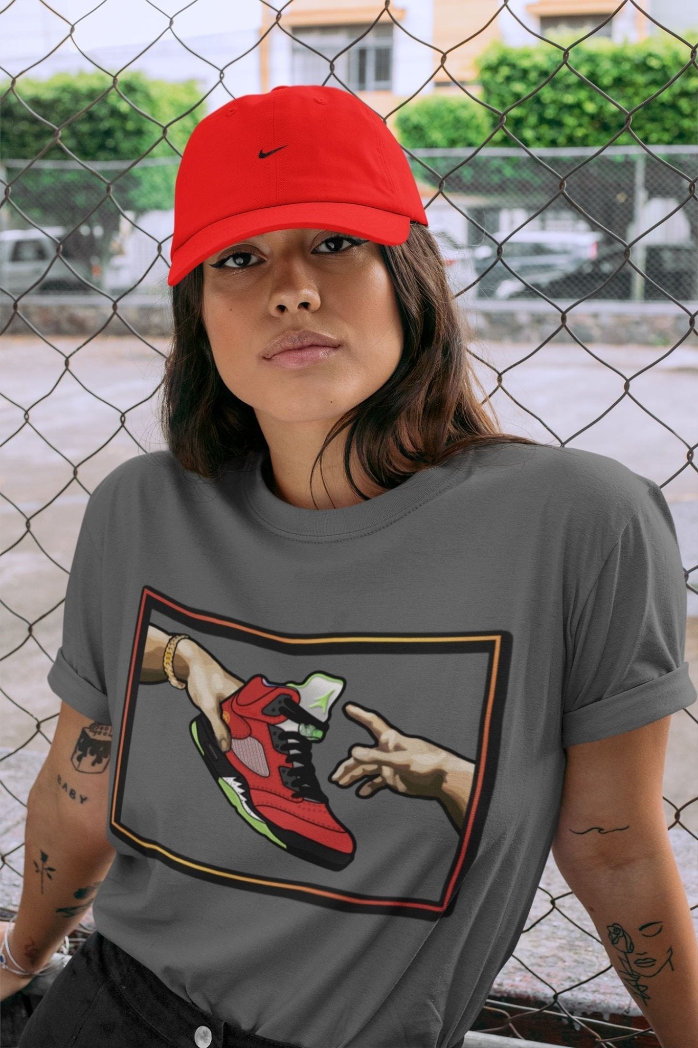 Jordan 5 What The Sneaker Match Tees Adam's Creation Sneaker Tees Jordan 5 What The Sneaker Release Tees Unisex Shirts