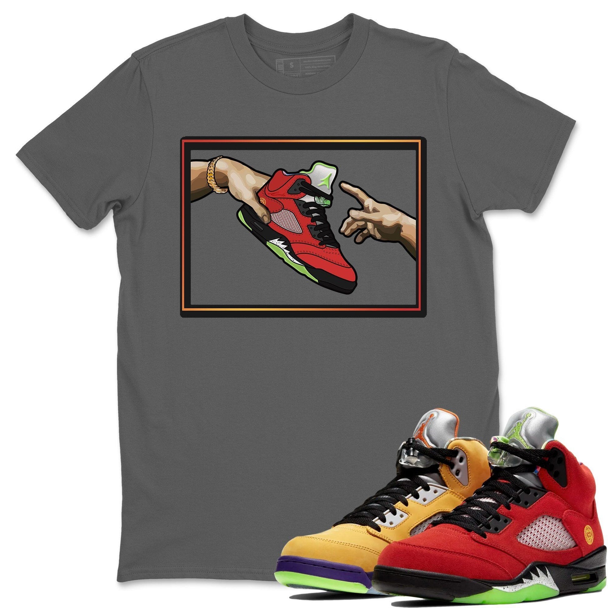 Jordan 5 What The Sneaker Match Tees Adam's Creation Sneaker Tees Jordan 5 What The Sneaker Release Tees Unisex Shirts