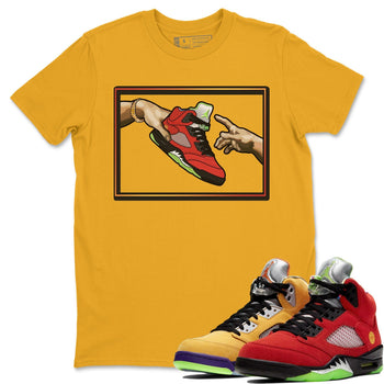 Jordan 5 What The Sneaker Match Tees Adam's Creation Sneaker Tees Jordan 5 What The Sneaker Release Tees Unisex Shirts