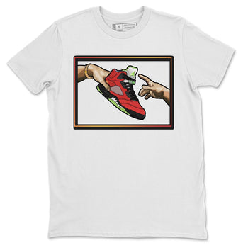 Jordan 5 What The Sneaker Match Tees Adam's Creation Sneaker Tees Jordan 5 What The Sneaker Release Tees Unisex Shirts