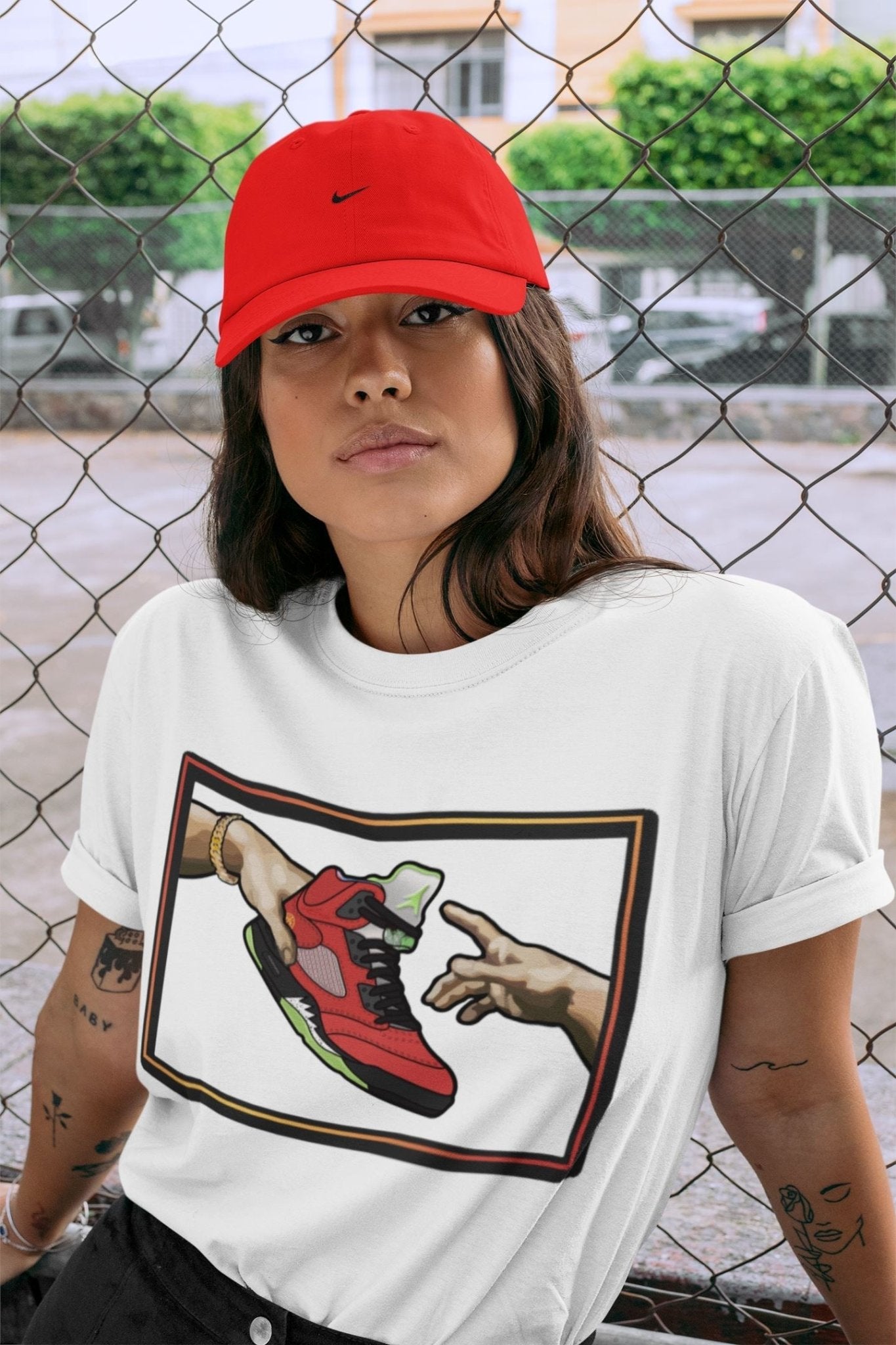 Jordan 5 What The Sneaker Match Tees Adam's Creation Sneaker Tees Jordan 5 What The Sneaker Release Tees Unisex Shirts