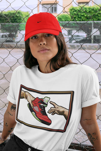 Jordan 5 What The Sneaker Match Tees Adam's Creation Sneaker Tees Jordan 5 What The Sneaker Release Tees Unisex Shirts