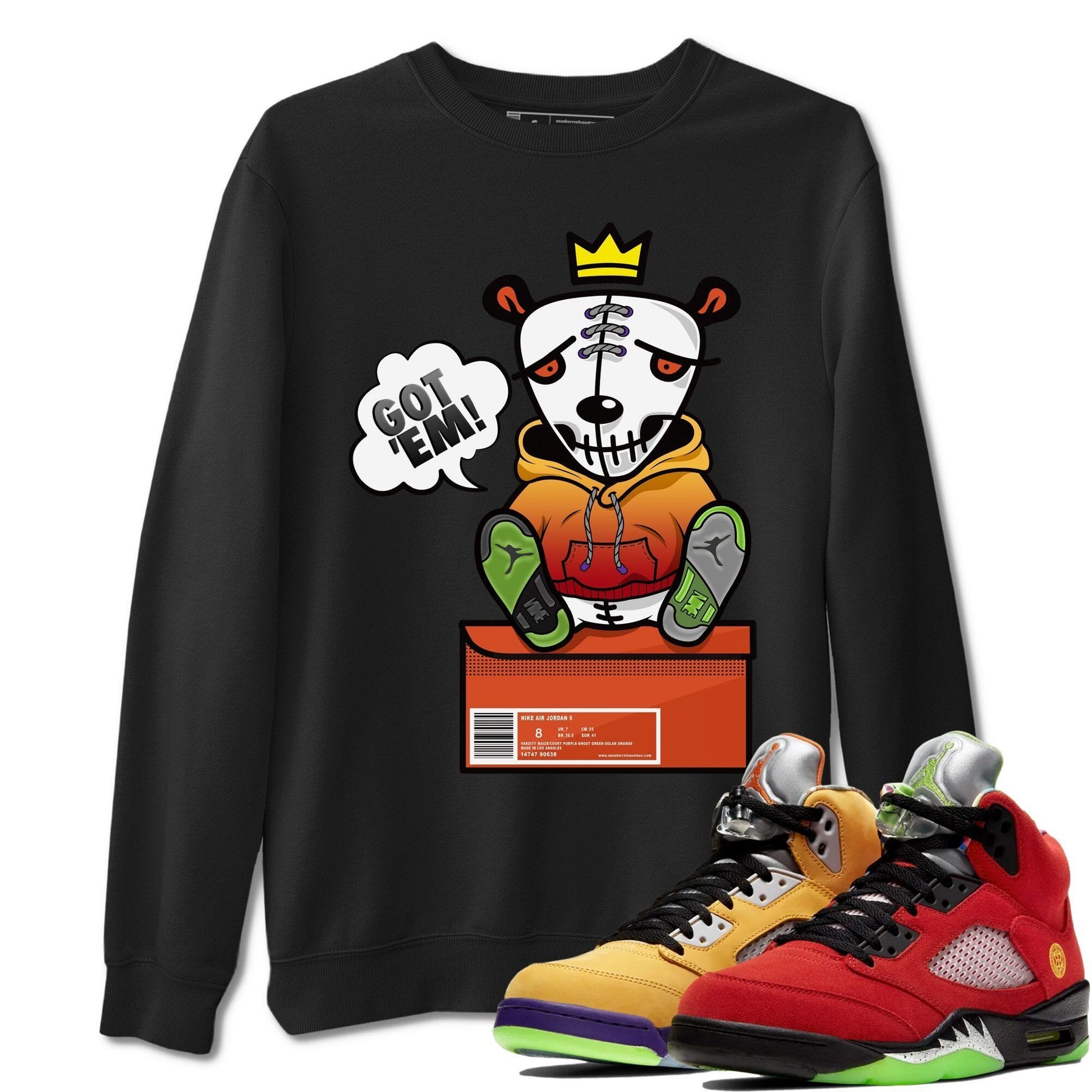 Jordan 5 What The Sneaker Match Tees Got Em Sneaker Tees Jordan 5 What The Sneaker Release Tees Unisex Shirts