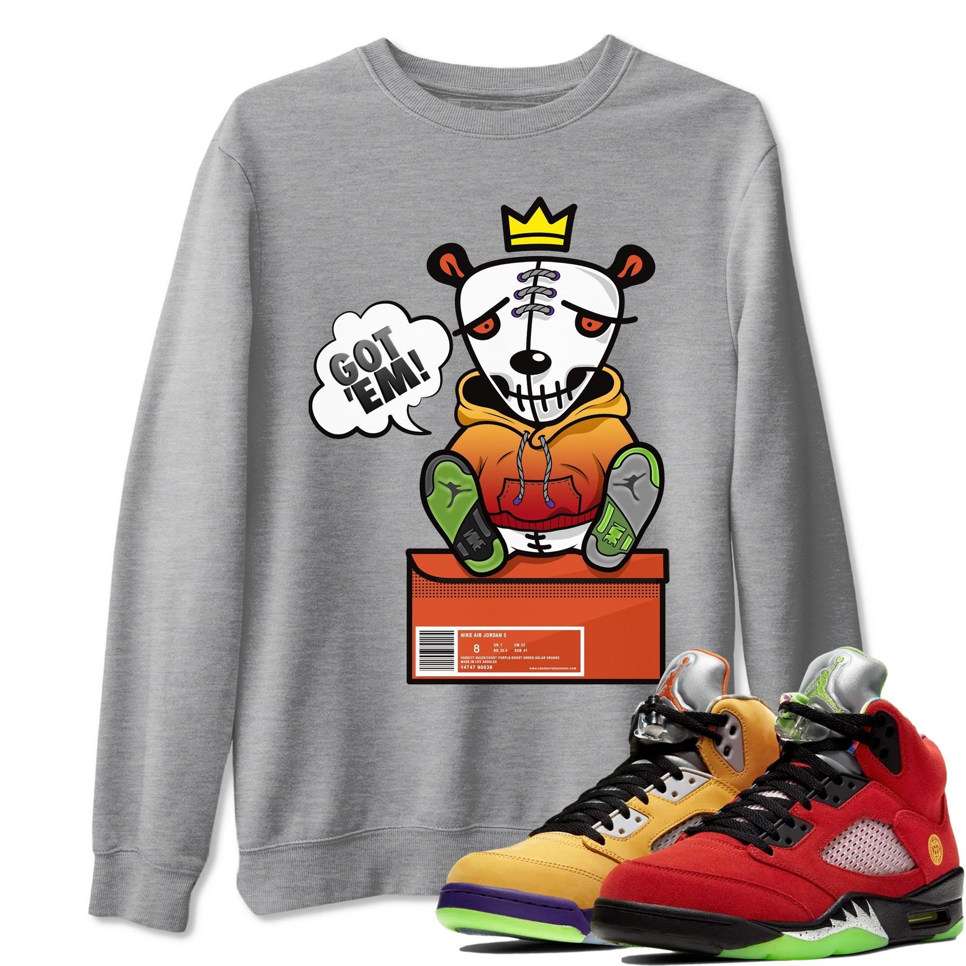 Jordan 5 What The Sneaker Match Tees Got Em Sneaker Tees Jordan 5 What The Sneaker Release Tees Unisex Shirts