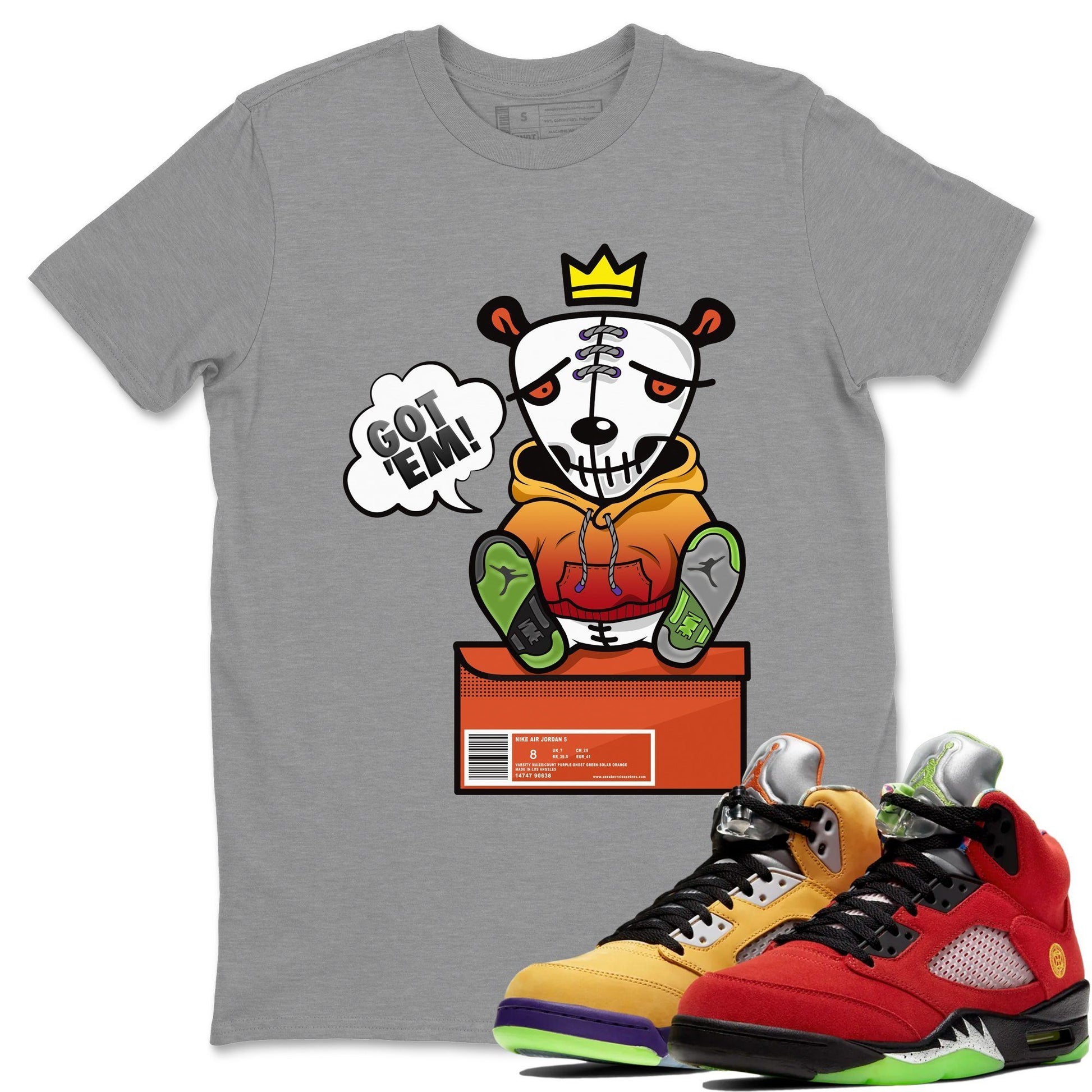 Jordan 5 What The Sneaker Match Tees Got Em Sneaker Tees Jordan 5 What The Sneaker Release Tees Unisex Shirts