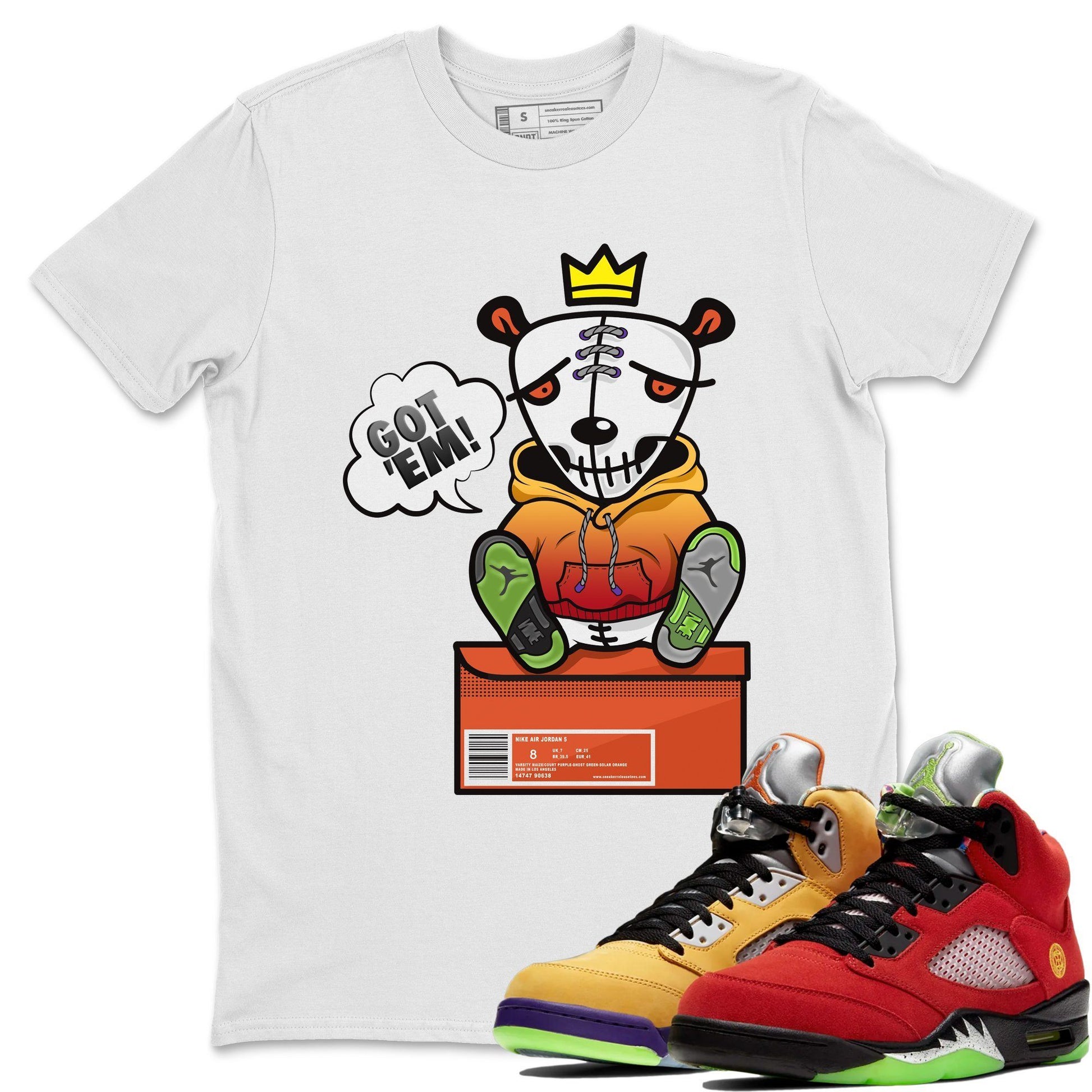 Jordan 5 What The Sneaker Match Tees Got Em Sneaker Tees Jordan 5 What The Sneaker Release Tees Unisex Shirts