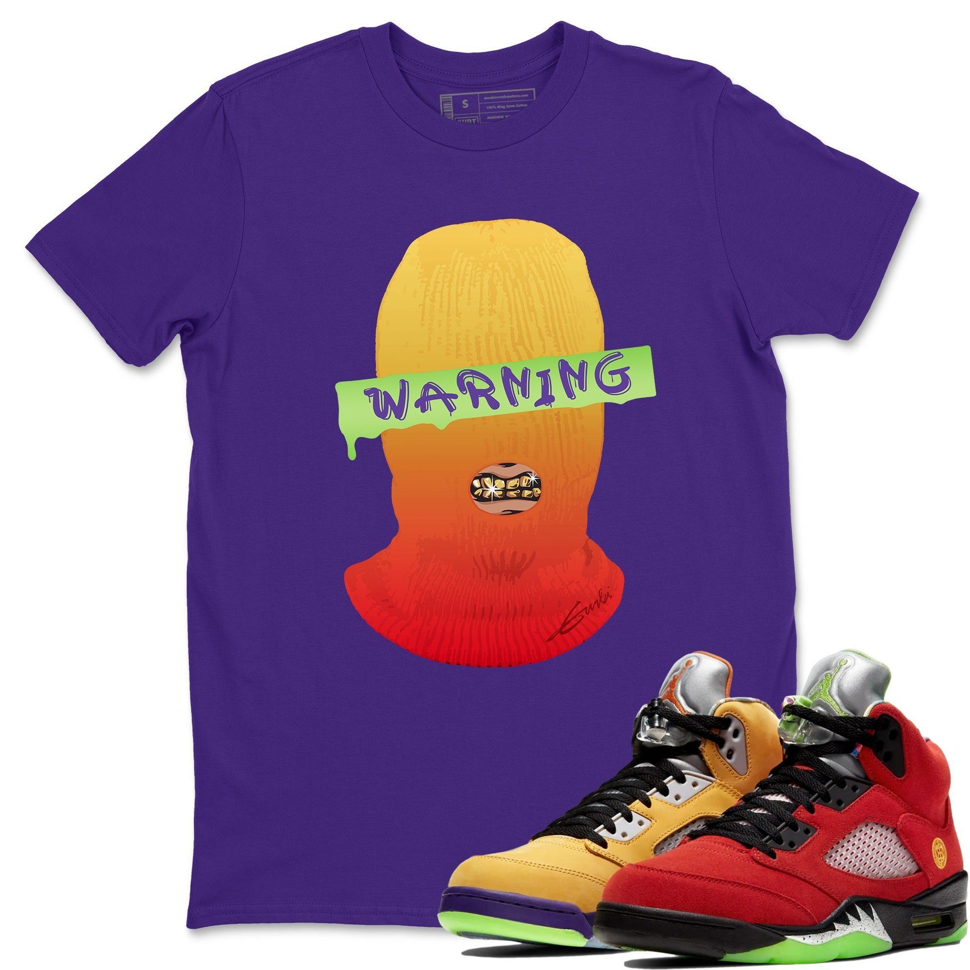 Jordan 5 What The Sneaker Match Tees Warning Sneaker Tees Jordan 5 What The Sneaker Release Tees Unisex Shirts