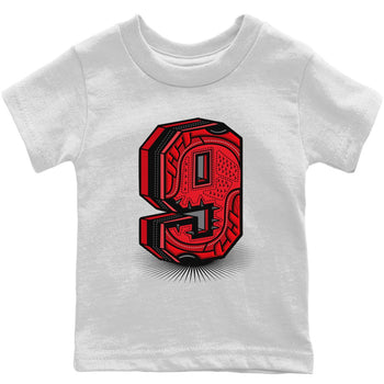 Jordan 9 Chile Red Sneaker Match Tees Nine Statue Sneaker Tees Jordan 9 Chile Red Sneaker Release Tees Kids Shirts