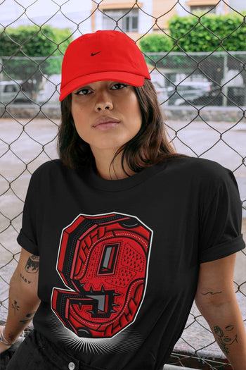 Jordan 9 Chile Red Sneaker Match Tees Nine Statue Sneaker Tees Jordan 9 Chile Red Sneaker Release Tees Unisex Shirts