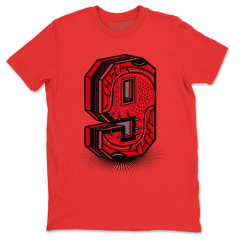 Jordan 9 Chile Red Sneaker Match Tees Nine Statue Sneaker Tees Jordan 9 Chile Red Sneaker Release Tees Unisex Shirts