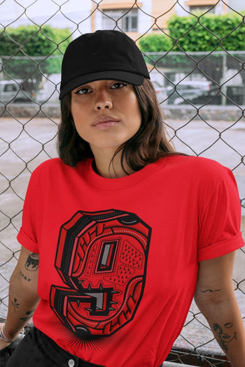 Jordan 9 Chile Red Sneaker Match Tees Nine Statue Sneaker Tees Jordan 9 Chile Red Sneaker Release Tees Unisex Shirts