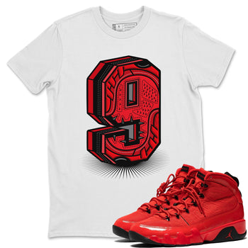 Jordan 9 Chile Red Sneaker Match Tees Nine Statue Sneaker Tees Jordan 9 Chile Red Sneaker Release Tees Unisex Shirts