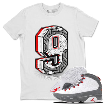Jordan 9 Fire Red Sneaker Match Tees Nine Statue Sneaker Tees Jordan 9 Fire Red Sneaker Release Tees Unisex Shirts