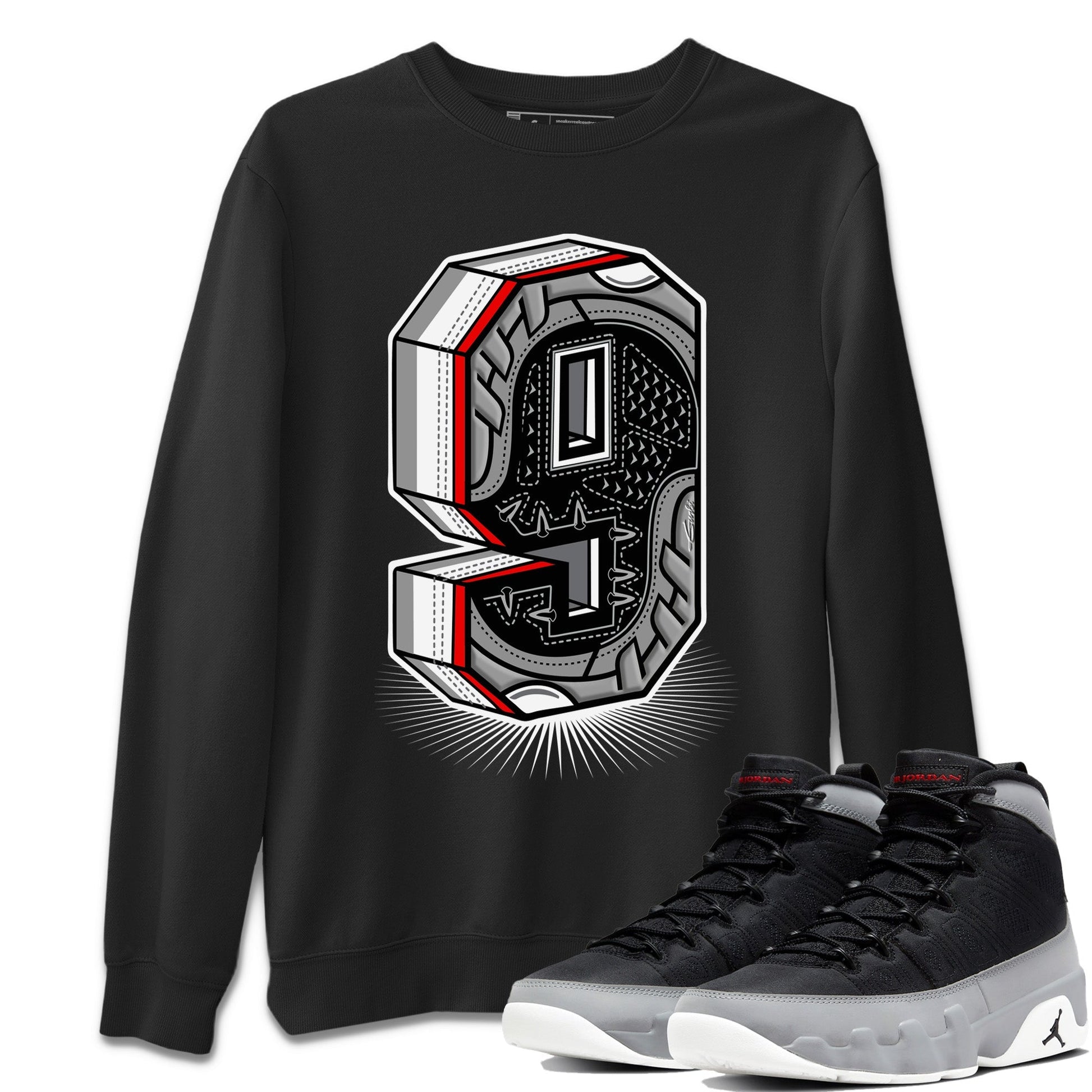 Jordan 9 Particle Grey Sneaker Match Tees Nine Statue Sneaker Tees Jordan 9 Particle Grey Sneaker Release Tees Unisex Shirts