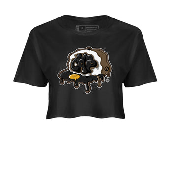 Air Jordan 1 Palomino shirt to match jordans No Cap sneaker tees Air Jordan 1 Retro High OG Palomino SNRT Sneaker Release Tees Black 2 Crop T-Shirt
