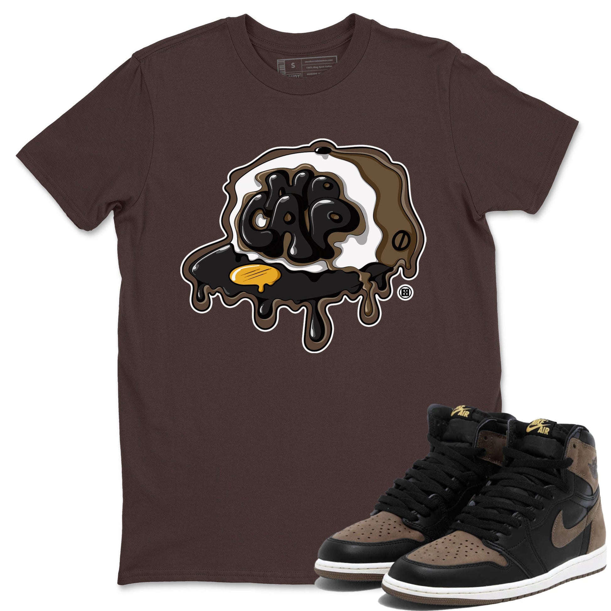 Air Jordan 1 Palomino shirt to match jordans No Cap sneaker tees Air Jordan 1 Retro High OG Palomino SNRT Sneaker Release Tees Casual Unisex shirts Dark Chocolate 1 T-Shirt