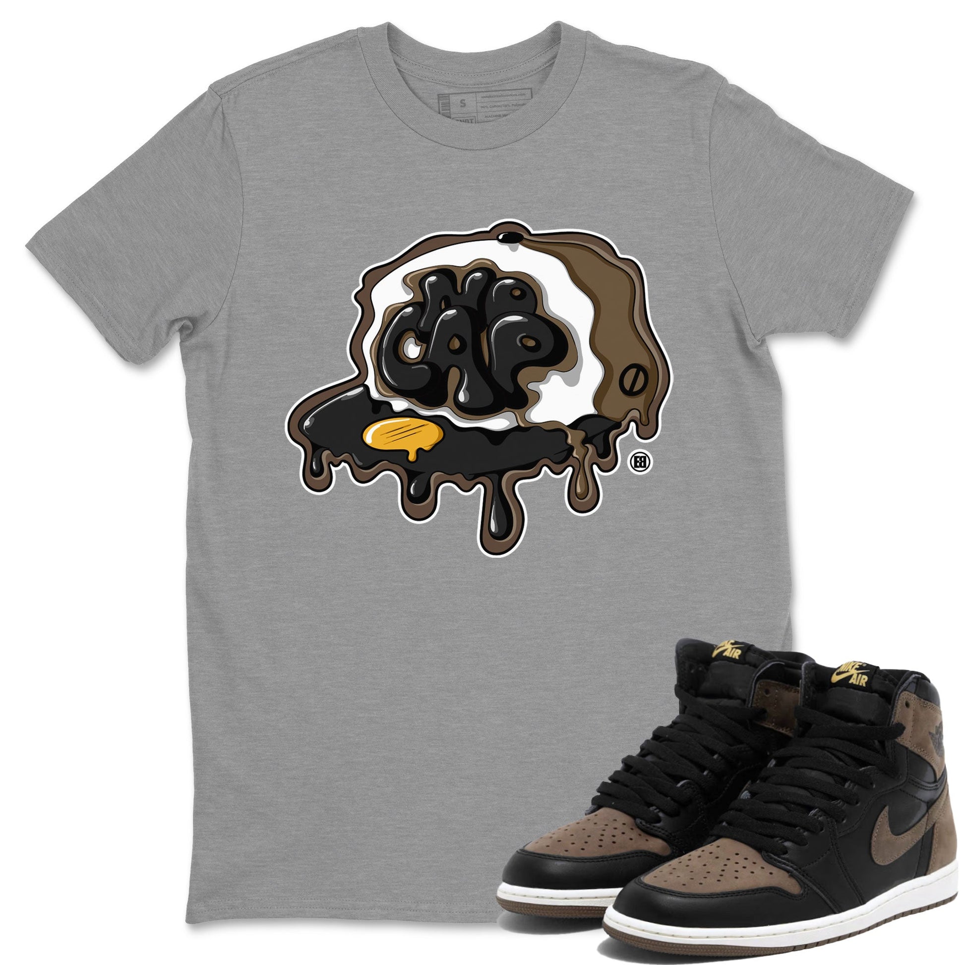 Air Jordan 1 Palomino shirt to match jordans No Cap sneaker tees Air Jordan 1 Retro High OG Palomino SNRT Sneaker Release Tees Casual Unisex shirts Heather Grey 1 T-Shirt