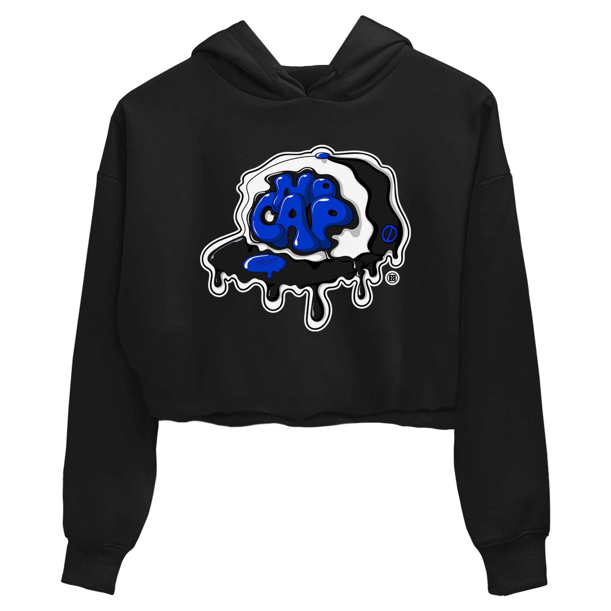 Air Jordan 1 Royal Reimagined shirt to match jordans No Cap sneaker tees Jordan 1 Retro High OG Royal Reimagined SNRT Sneaker Release Tees Black 2 Crop T-Shirt