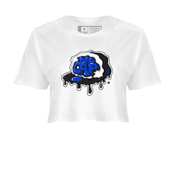 Air Jordan 1 Royal Reimagined shirt to match jordans No Cap sneaker tees Jordan 1 Retro High OG Royal Reimagined SNRT Sneaker Release Tees White 2 Crop T-Shirt