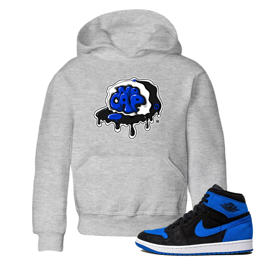 Air Jordan 1 Royal Reimagined shirt to match jordans No Cap sneaker tees Jordan 1 Retro High OG Royal Reimagined SNRT Sneaker Release Tees Baby Toddler Heather Grey 1 T-Shirt