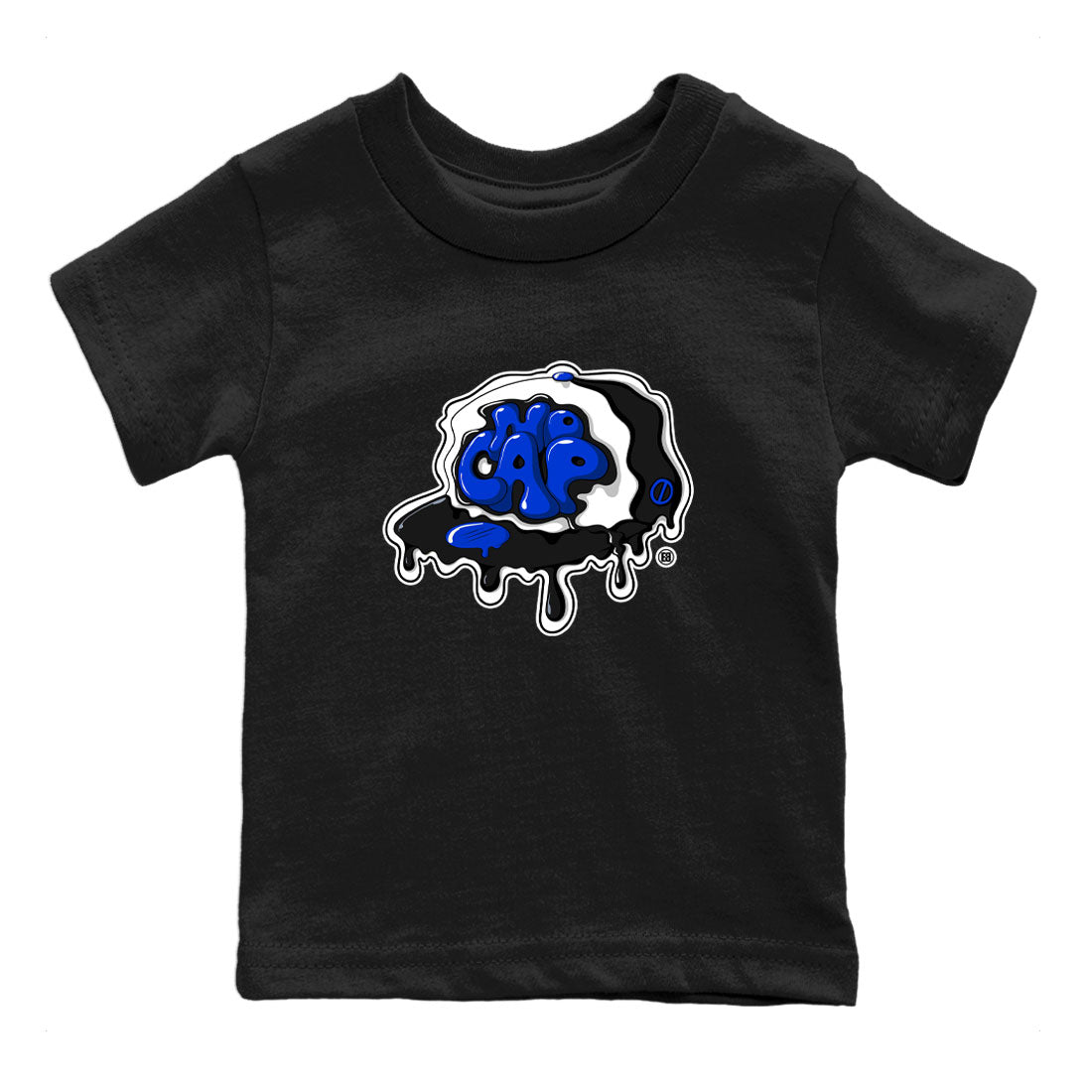Air Jordan 1 Royal Reimagined shirt to match jordans No Cap sneaker tees Jordan 1 Retro High OG Royal Reimagined SNRT Sneaker Release Tees Baby Toddler Black 2 T-Shirt