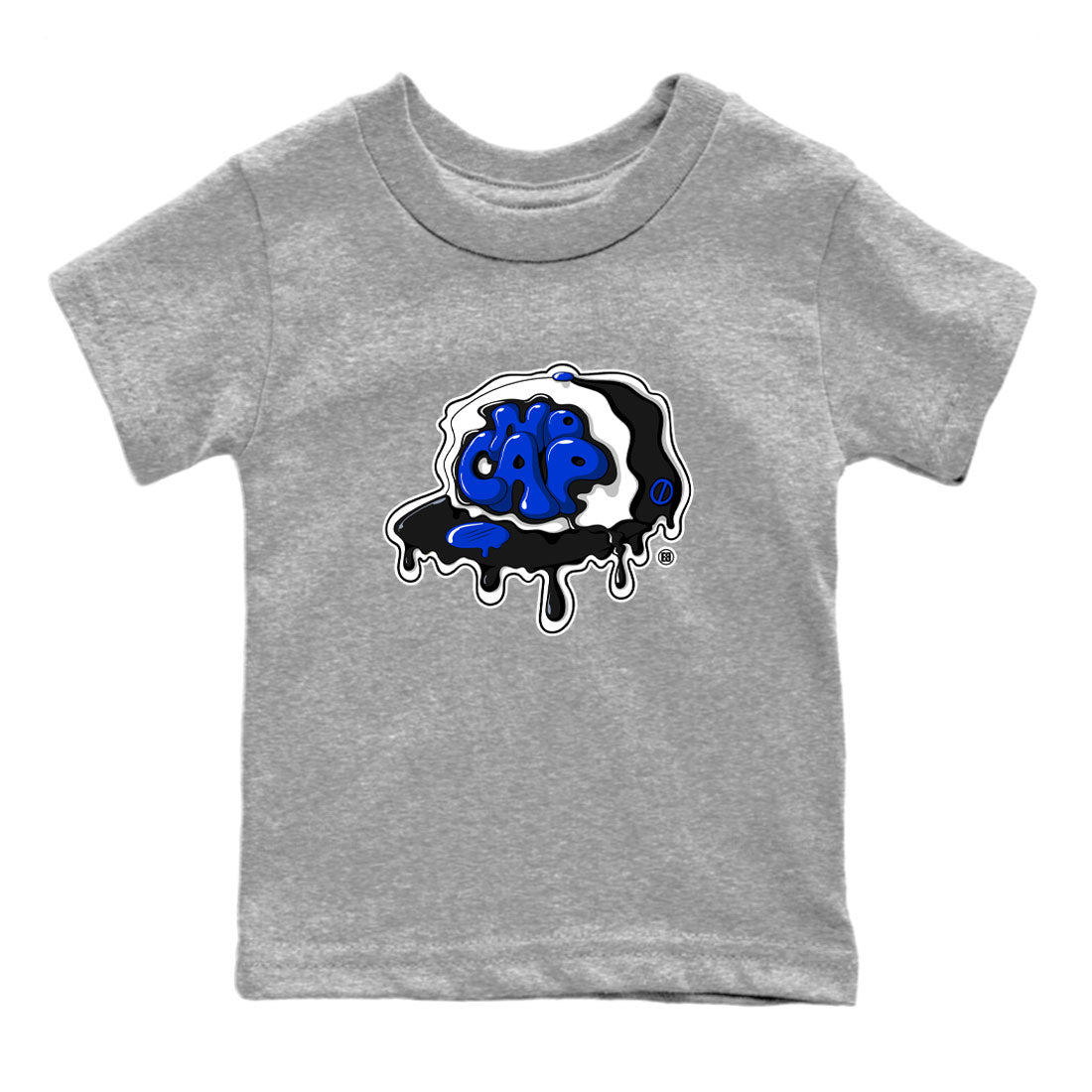 Air Jordan 1 Royal Reimagined shirt to match jordans No Cap sneaker tees Jordan 1 Retro High OG Royal Reimagined SNRT Sneaker Release Tees Baby Toddler Heather Grey 2 T-Shirt