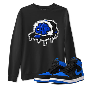 Air Jordan 1 Royal Reimagined shirt to match jordans No Cap sneaker tees Jordan 1 Retro High OG Royal Reimagined SNRT Sneaker Release Tees Crew Neck Casual Unisex Black 1 T-Shirt
