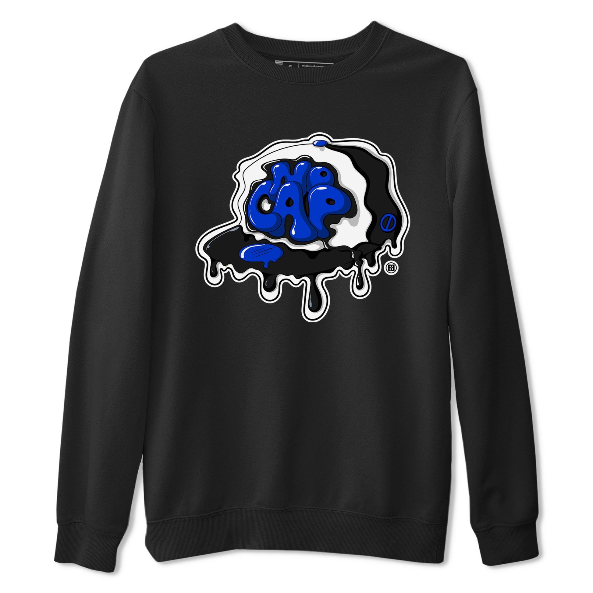 Air Jordan 1 Royal Reimagined shirt to match jordans No Cap sneaker tees Jordan 1 Retro High OG Royal Reimagined SNRT Sneaker Release Tees Crew Neck Casual Unisex Black 2 T-Shirt