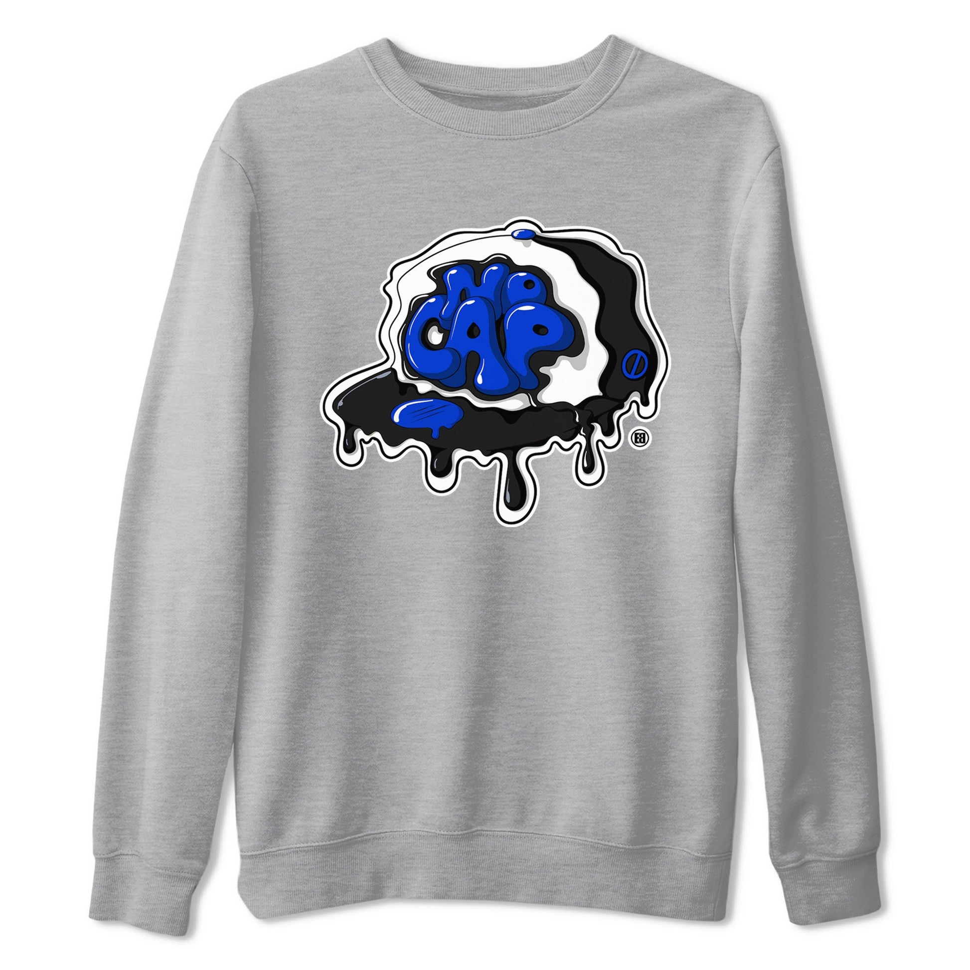 Air Jordan 1 Royal Reimagined shirt to match jordans No Cap sneaker tees Jordan 1 Retro High OG Royal Reimagined SNRT Sneaker Release Tees Crew Neck Casual Unisex Heather Grey 2 T-Shirt