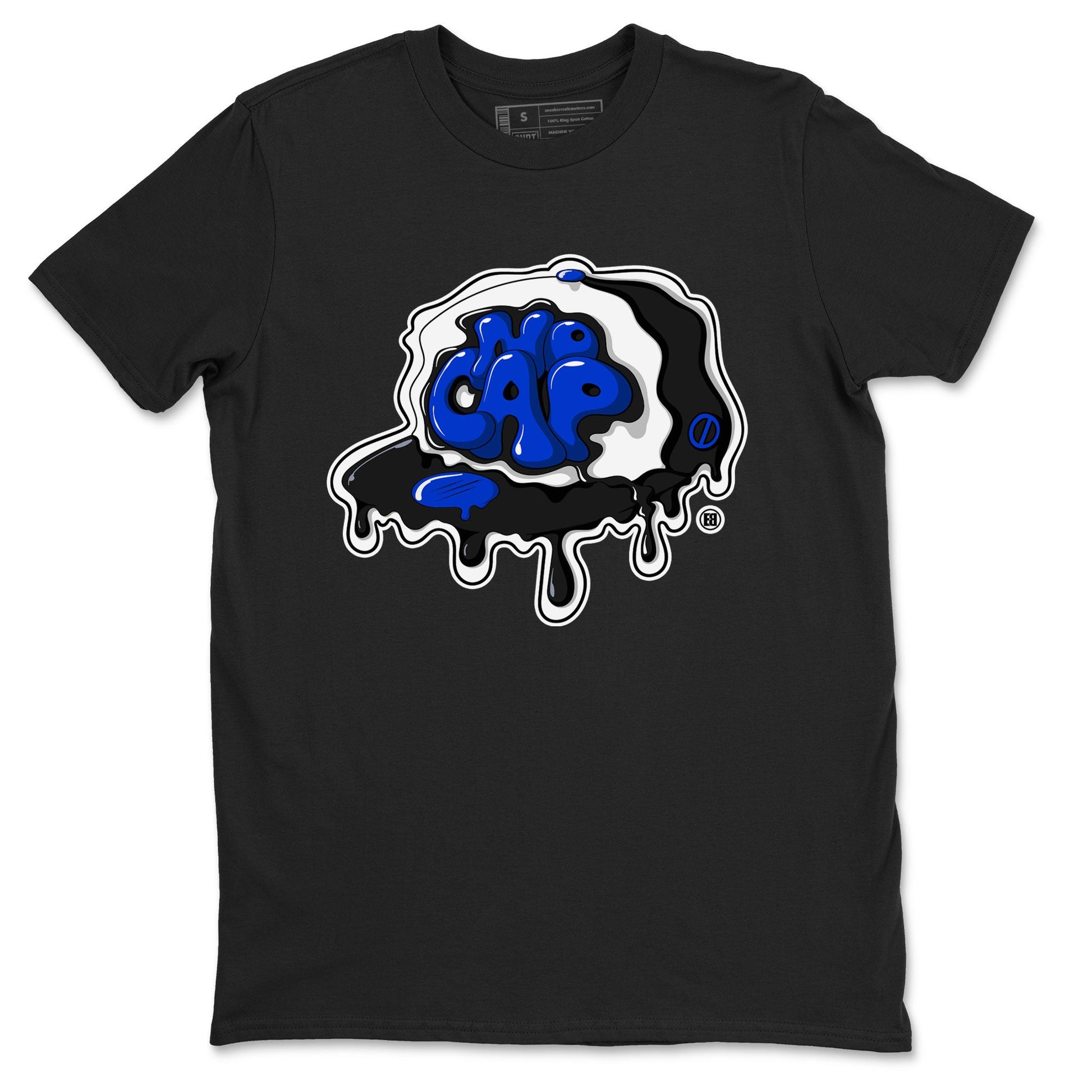 Air Jordan 1 Royal Reimagined shirt to match jordans No Cap sneaker tees Jordan 1 Retro High OG Royal Reimagined SNRT Sneaker Release Tees Crew Neck Casual Unisex Black 2 T-Shirt
