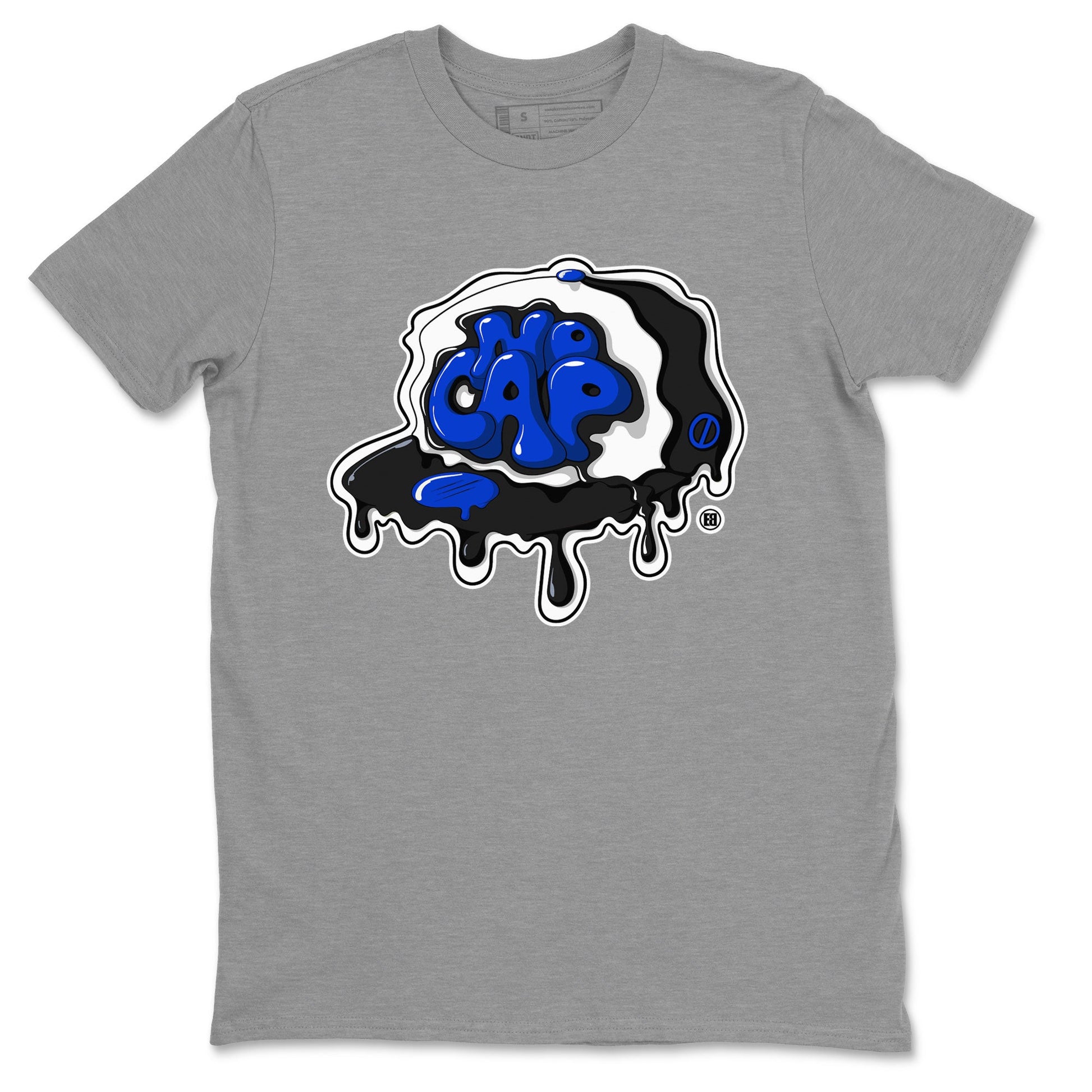 Air Jordan 1 Royal Reimagined shirt to match jordans No Cap sneaker tees Jordan 1 Retro High OG Royal Reimagined SNRT Sneaker Release Tees Crew Neck Casual Unisex Heather Grey 2 T-Shirt