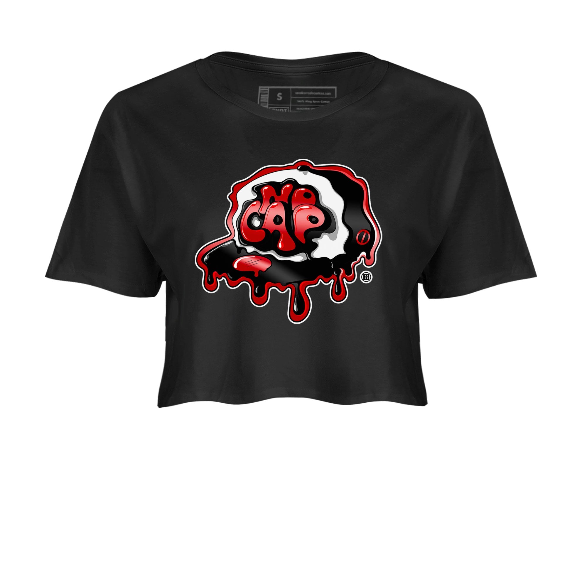 Air Jordan 1 Retro High OG Satin Bred shirt to match jordans No Cap sneaker tees Air Jordan 1 Satin Bred SNRT Sneaker Release Tees Black 2 Crop T-Shirt