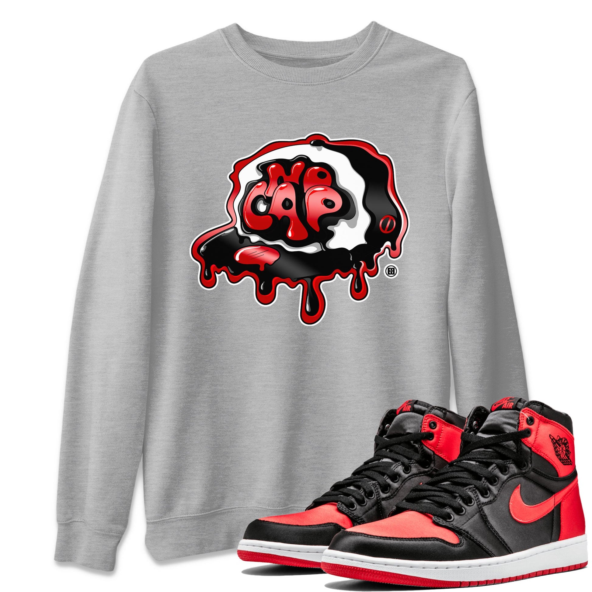 Air Jordan 1 Retro High OG Satin Bred shirt to match jordans No Cap sneaker tees Air Jordan 1 Satin Bred SNRT Sneaker Release Tees Casual Unisex shirts Heather Grey 1 T-Shirt