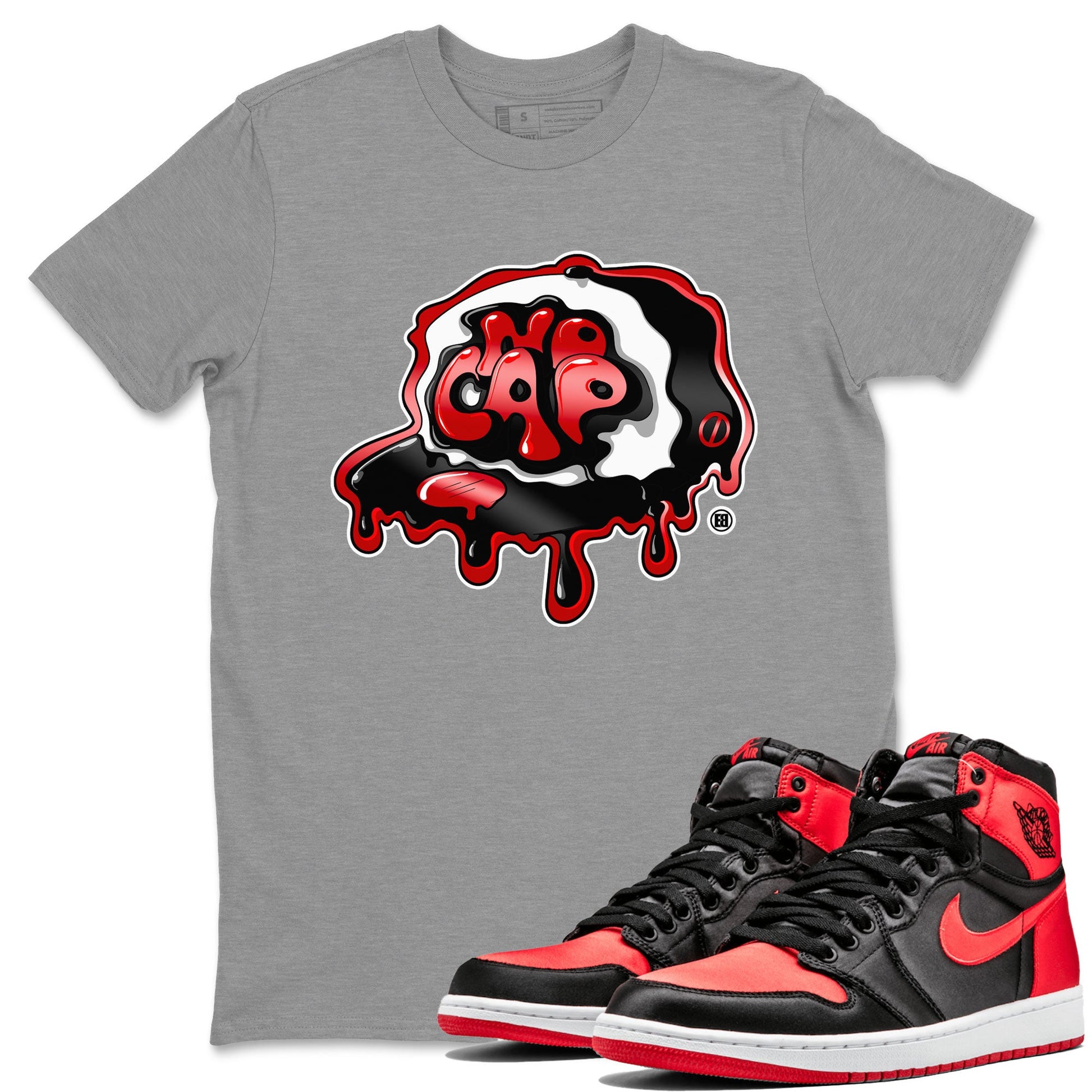 Air Jordan 1 Retro High OG Satin Bred shirt to match jordans No Cap sneaker tees Air Jordan 1 Satin Bred SNRT Sneaker Release Tees Casual Unisex shirts Heather Grey 1 T-Shirt