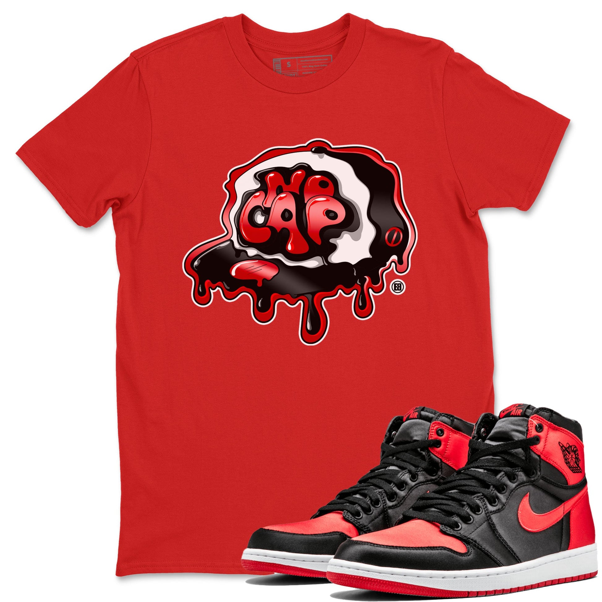 Air Jordan 1 Retro High OG Satin Bred shirt to match jordans No Cap sneaker tees Air Jordan 1 Satin Bred SNRT Sneaker Release Tees Casual Unisex shirts Red 1 T-Shirt