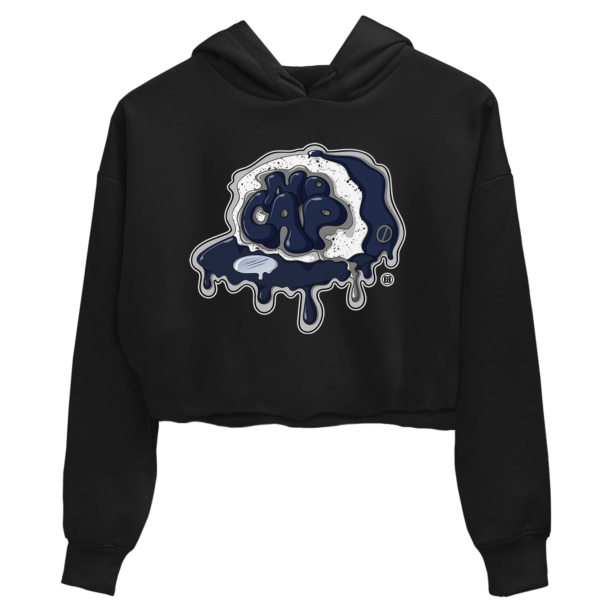 5s Georgetown shirt to match  jordans No Cap sneaker tees Air Jordan 5 Midnight Navy SNRT Sneaker Release Tees Black 2 Crop T-Shirt