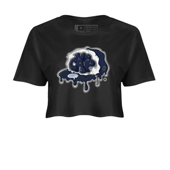 5s Georgetown shirt to match  jordans No Cap sneaker tees Air Jordan 5 Midnight Navy SNRT Sneaker Release Tees Black 2 Crop T-Shirt