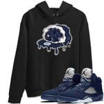 5s Georgetown shirt to match  jordans No Cap sneaker tees Air Jordan 5 Midnight Navy SNRT Sneaker Release Tees Unisex Black 1 T-Shirt