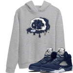 5s Georgetown shirt to match  jordans No Cap sneaker tees Air Jordan 5 Midnight Navy SNRT Sneaker Release Tees Unisex Heather Grey 1 T-Shirt
