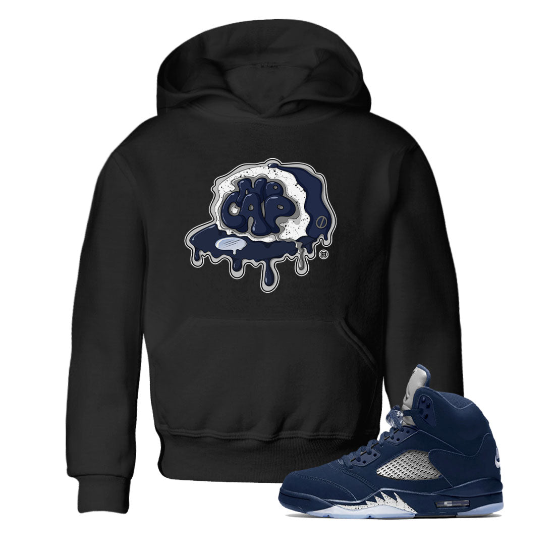 5s Georgetown shirt to match  jordans No Cap sneaker tees Air Jordan 5 Midnight Navy SNRT Sneaker Release Tees Baby Toddler Black 1 T-Shirt